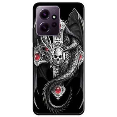 Ốp lưng dành cho Redmi Note 12 - Redmi Note 12 Pro - Redmi Note 12 Pro 5G - Ngọc Đỏ Và Rồng - Hàng Chính Hãng