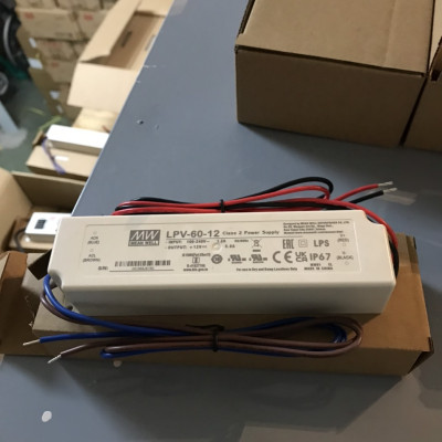Nguồn LED Meanwell LPV-60-12 (12V 60W 5A), Hàng chính hãng
