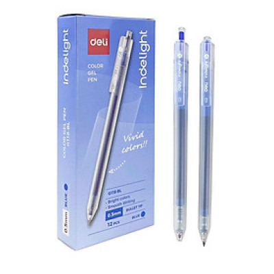 Bút Gel Deli 0.5mm EG118-BL Màu Xanh