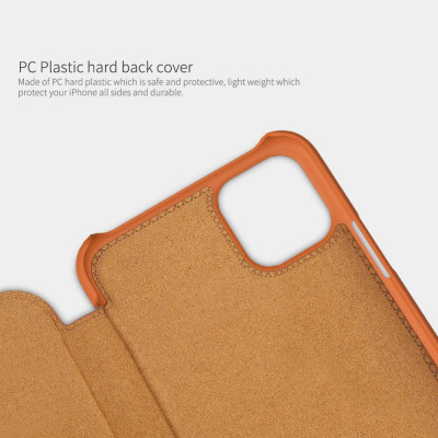 Bao case da cho iPhone 11 Pro Max hiệu Nillkin Qin có ngăn đựng thẻ, thiết kế tinh xảo - Hàng chính hãng