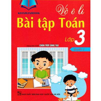 Sách - Combo Vở ô Li Bài Tập Toán Lớp 3 Quyển 1 + 2 (Dùng Kèm SGK Chân Trời Sáng Tạo)