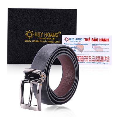 Thắt Lưng Nữ Da Đà Điểu Trơn Huy Hoàng HT5411 - Đen