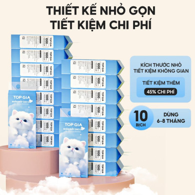 Thùng 10 bịch giấy treo đa năng 4 lớp 1000 tờ GiaGia, Top Gia, Khăn rút vệ sinh treo tường