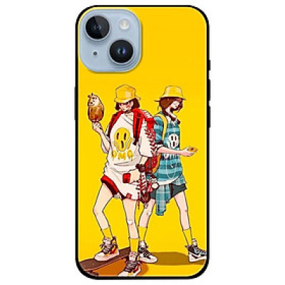 Ốp lưng dành cho Iphone 14 - Iphone 14 Plus - Iphone 14 Pro - Iphone 14 Pro Max - Hai Cô Gái Trắng Xanh