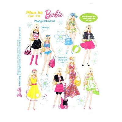 Sách Ghép Hình Barbie Thủ Công Dựng Hình Thời Trang Mùa Hè Rực Rỡ - Tân Việt Books