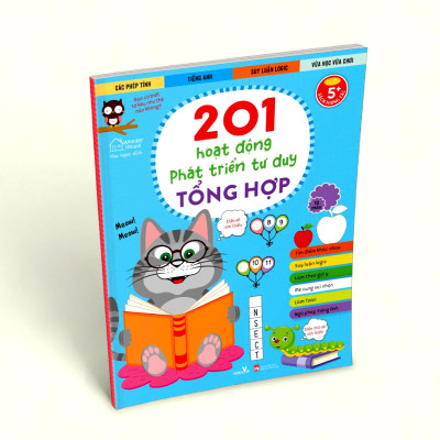 Sách cho bé - 201 Hoạt Động Phát Triển Tư Duy - Tổng Hợp - Sách tương tác - Dành cho trẻ từ 5 tuổi
