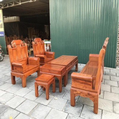 Bộ Bàn Ghế Âu Á Gỗ Gõ Đỏ