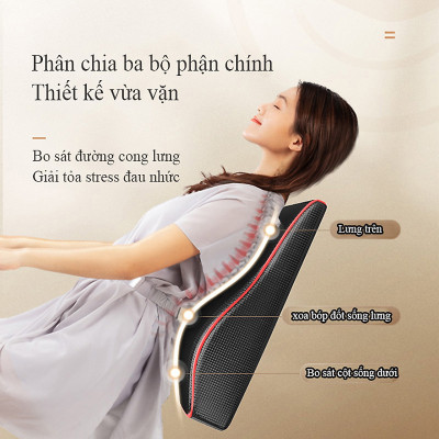 Gối Massage Hồng Ngoại 20 bi- Phiên Bản 2022 - Có túi khí - mátxa Cổ, Vai, Gáy, Toàn Thân Đa Năng Hỗ Trợ Giảm Đau Nhức Hiệu Quả An Toàn Khi Dùng Thích Hợp Cho Mọi Lứa Tuổi