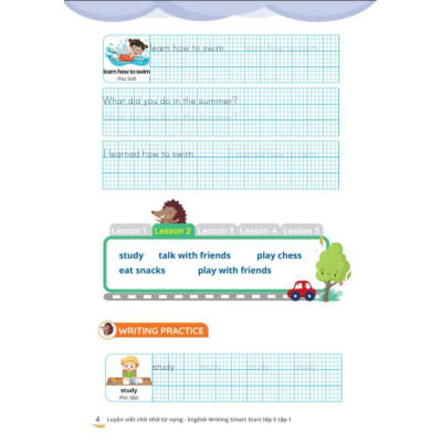 Sách - Luyện Viết Chữ Nhớ Từ Vựng - English Writing Smart Start Lớp 5 - Tập 1 - Megabook