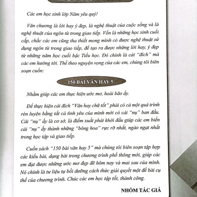 150 Bài Văn Hay 5 (Theo Chương Trình GDPT Mới)