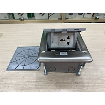 Hộp ổ cắm điện âm sàn chống nước IP66 Sinoamigo SOB-2SFC 3 module inox cao cấp – Chống gỉ, dùng ngoài trời