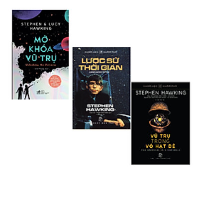 Bộ 3 cuốn sách về tri thức vũ trụ  Mở khóa vũ trụ  và  Sách Lược Sử Thời Gian Và Vũ Trụ Trong Vỏ Hạt Dẻ
