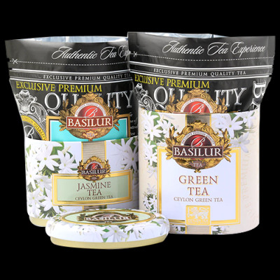 Trà xanh Ceylon Basilur ướp hoa nhài 100g (Hộp thiếc)