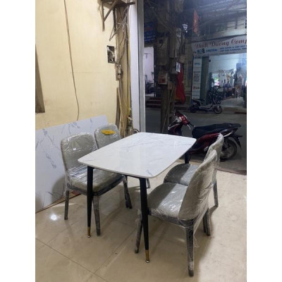 bộ bàn ăn 4 ghế grace bàn 1m2x80