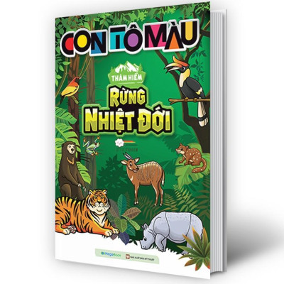 Sách - Con Tô Màu - Thám Hiểm Rừng Nhiệt Đới (24 Stickers) - Megabook