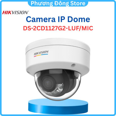 CAMERA IP HIKVISION DS-2CD1127G2-L hình ảnh màu sắc 24/7, Vỏ kim loại,bù ngược sáng, nhận dạng con người và phương tiện. ,.-Hàng chính hãng