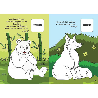 Sách - Bé Tô Màu - Khám Phá Rừng Xanh Hùng Vĩ - 20+ Hình Dán Sticker- Chính Thông Book