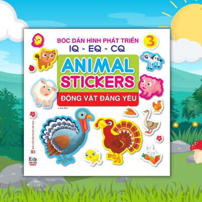 Sách - Bóc dán hình Động vật đáng yêu - Animal Stickers Tập 3 (VT) mk