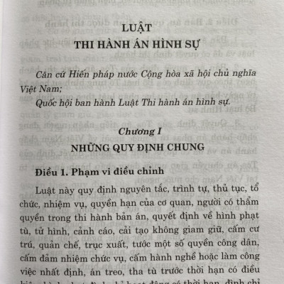 Luật Thi Hành Án Hình Sự Năm 2019