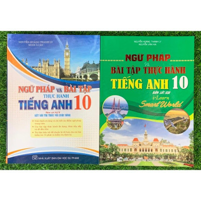 Combo  Ngữ pháp và bài tập thực hành tiếng anh 10 (2 cuốn) (HA-MK)
