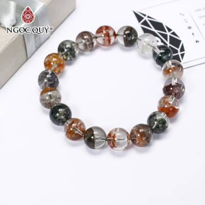 Vòng tay đá ưu linh đa sắc size hạt 12mm - Ngọc Quý Gemstones