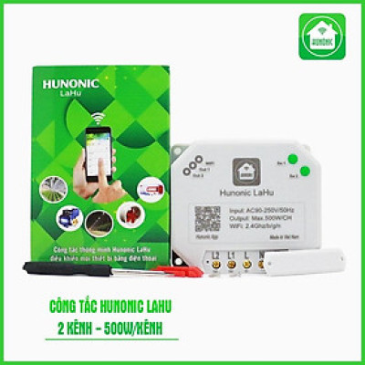 Công tắc Wifi Hunonic Lahu 1 kênh 4000W, 2 kênh & 4 kênh (500W/1 kênh)