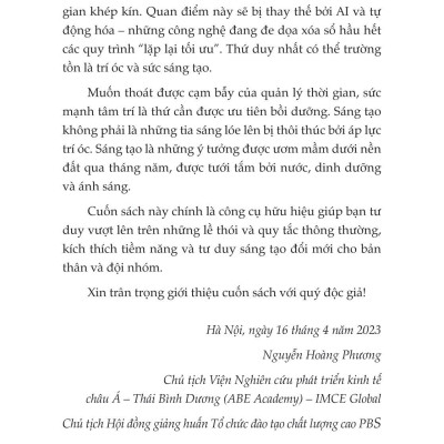 Quản Lý Trí Óc Thay Vì Quản Lý Thời Gian