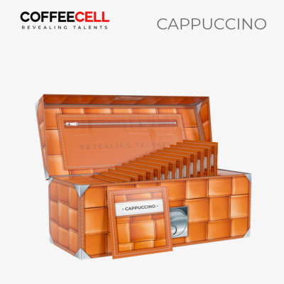 [MUA 1 TẶNG 5] Cà Phê Cappuccino Vị Hạt Phỉ Với Nhân Sâm Trắng Thượng Hạng COFFEECELL (20 gói x 15g) - Mùi thơm nhẹ nhàng, Vị cà phê đậm đà, Bọt sữa bồng bềnh - Hàng Chính Hãng