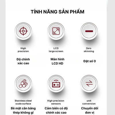 Cân tiểu ly điện tử mini SOKANY nhỏ gọn định lượng 1g - 5kg, độ chính xác cao - SK19026 - HÀNG CHÍNH HÃNG