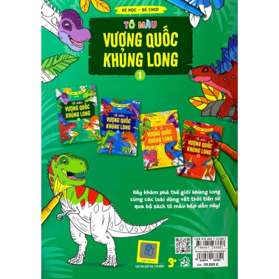 Bé học - bé chơi - Tô màu vương quốc khủng long