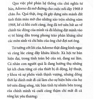 Những Nhà Tư Tưởng Lớn - Adorno Trong 60 Phút