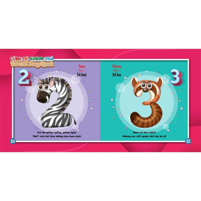 Sách - Cùng Bé Khám Phá Thế Giới Xung Quanh - Số Đếm - Song Ngữ Anh Việt - Bìa Cứng - Việt Thư