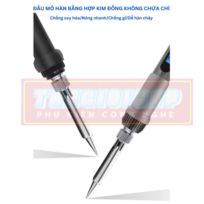 ROGTZ Mỏ Hàn Có Màn Hình LCD Hiển Thị 909DR 80W - Hàng Nhập Khẩu