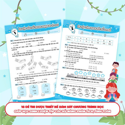 Sách - Bộ Đề Ôn Luyện Và Kiểm Tra Toán Và Tiếng Việt Lớp 3 - Combo 4 Cuốn - Megabook