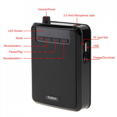 SOAIY Máy Trợ Giảng Đa Năng 4 Trong 1 ROLTON K300 - Hàng Nhập Khẩu