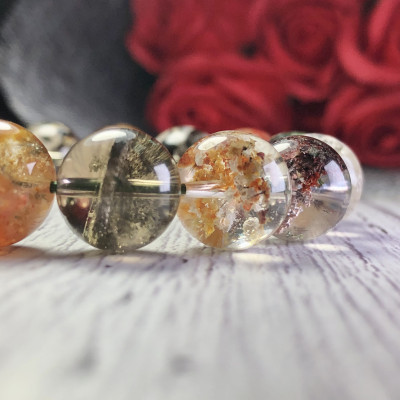 Vòng tay Thạch Anh Ưu Linh đa sắc cao cấp 12mm chuẩn 6A