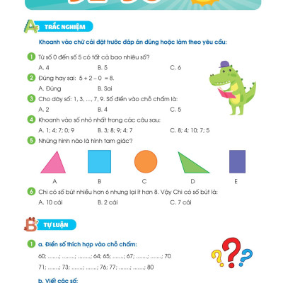 Phiếu Ôn Hè Toán 1 (Theo Chương Trình Giáo Dục Phổ Thông Mới)