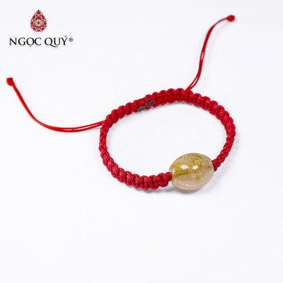 Vòng thắt dây lu thống đá thạch anh tóc vàng 17x14.8mm mệnh thủy, kim - Ngọc Quý Gemstones