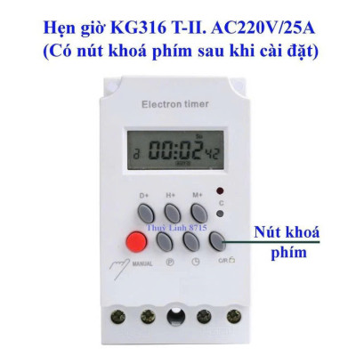 Công Tắc Hẹn Giờ KG316 T-II – Hẹn Giờ Bật Tắt Cho Đèn, Máy Bơm, Thiết Bị Điện Gia Dụng