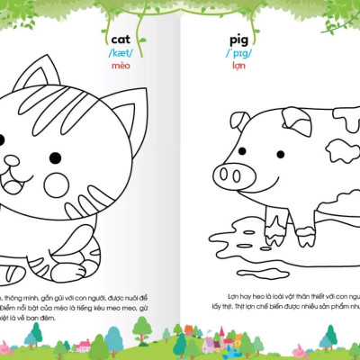 Colouring 365 Ngày Tô Màu - Khám Phá Thế Giới Phát Triển Trí Tuệ - Cuốn 1: Động Vật Nuôi, Chim, Cá