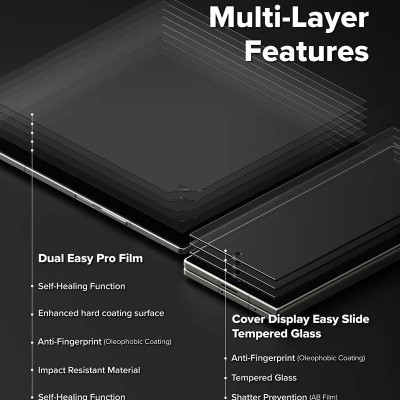 Bộ dán màn hình cho Samsung Galaxy Z Fold 7 RINGKE 3-in-1 Protector Pro - Hàng Chính Hãng