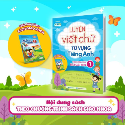 Sách - Luyện Viết Chữ Từ Vựng Tiếng Anh Theo Chương Trình Sách Giáo Khoa Lớp 1 - Megabook