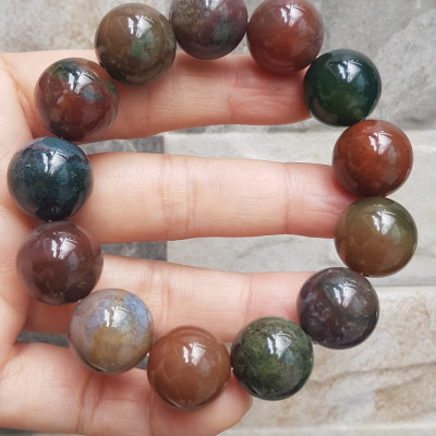 Vòng Tay Nam đá Casidon tự nhiên Màu mới 16mm 13 hạt đúng Cung Sanh bóng rất đẹp đa sắc màu đẹp lạ mới sang rẻ đẹp Hợp Nam tất cả các mệnh đeo mệnh Thổ, mệnh Kim, mệnh Thủy và mệnh Mộc đeo tốt may mắn đẹp sang tay ạ