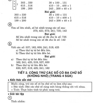 Giải Bài Tập Toán 3 Tập 1 (Tái Bản Lần 9)