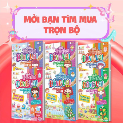 Sách - Trò Chơi Đóng Vai Công Chúa Nhỏ Mika - Ngôi Nhà Gọn Gàng - Bóc Dán 80+ Sticker Đa Dạng Cho Bé Gái - Megabook