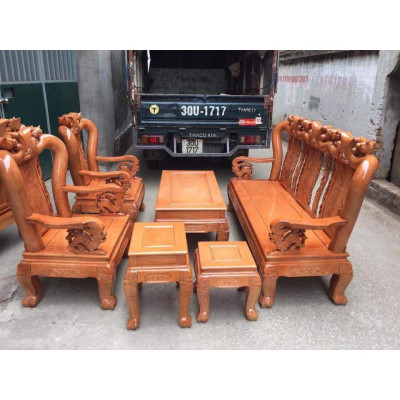 Bộ bàn ghế Minh Quốc Đào gỗ Sồi Nga