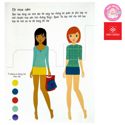 Sách Sticker Bóc Dán Quần Áo Búp Bê Cho Bé Gái - Sticker Dolly Dressing - Đinh Tị