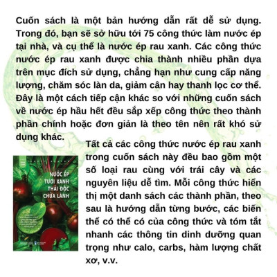 Sách - Nước Ép Tươi Xanh Thải Độc Chữa Lành - Carey Avalon - 1980 Books