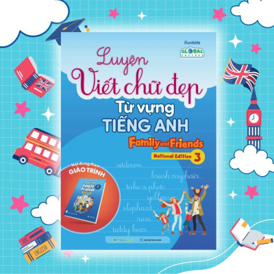 Sách - Luyện Viết Chữ Đẹp Từ Vựng Tiếng Anh - Family And Friends - National Edition 3 - Megabook