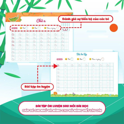 Sách - Phiếu Luyện Viết Cùng Gấu Kiki 2 - Luyện Viết Bảng Chữ Cái - Megabook